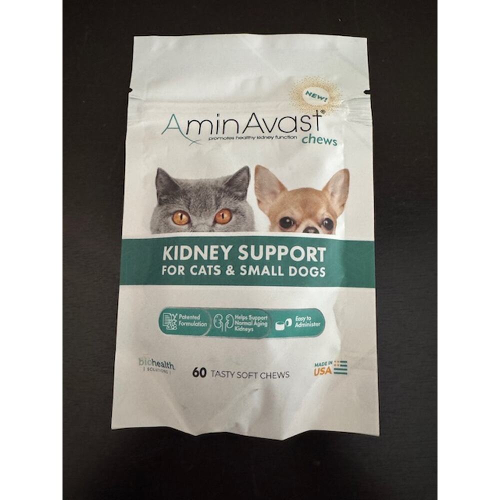 AminAvast Kidney Support for Small Cats & Dogs- Healthy Kidney Support Chews - Picture 1 of 2